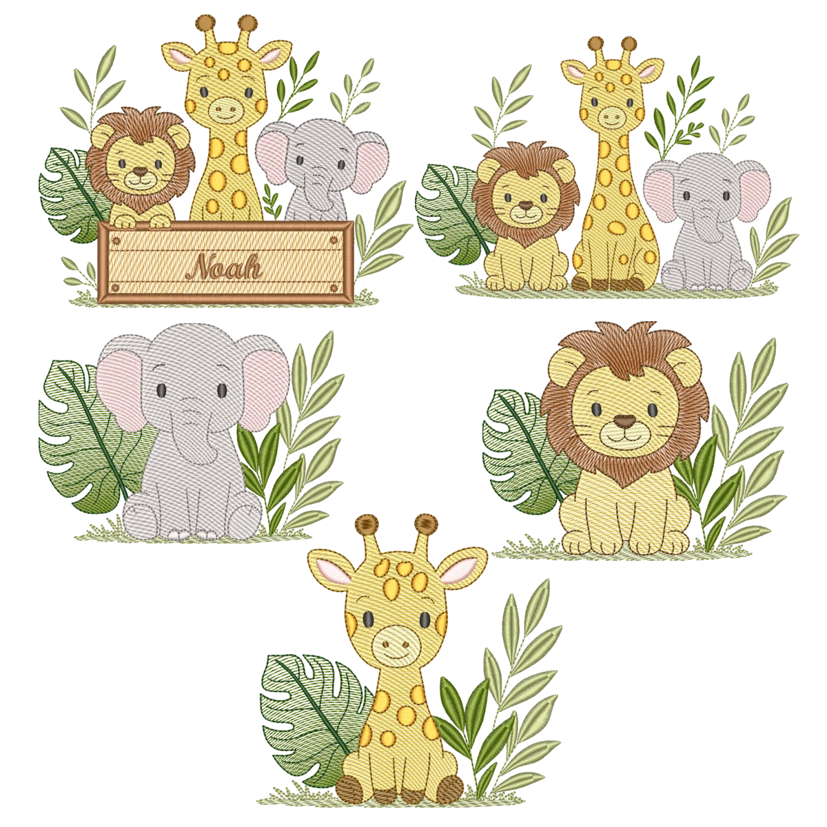 Foto principal da Coleção Pacote de Matrizes Safari Encantado - 5 Matrizes - Pontos Leves Combo